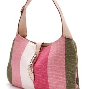 Gucci Jackie Multicolor Striped Green/Pink/White